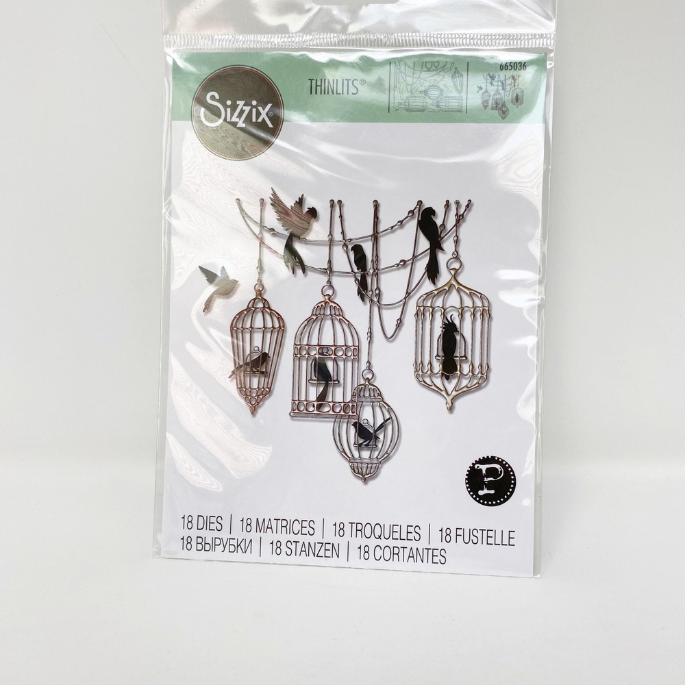Sizzix Thinlits Bird Cages Metal Cutting Dies by Pete Hughes 665036 NEW