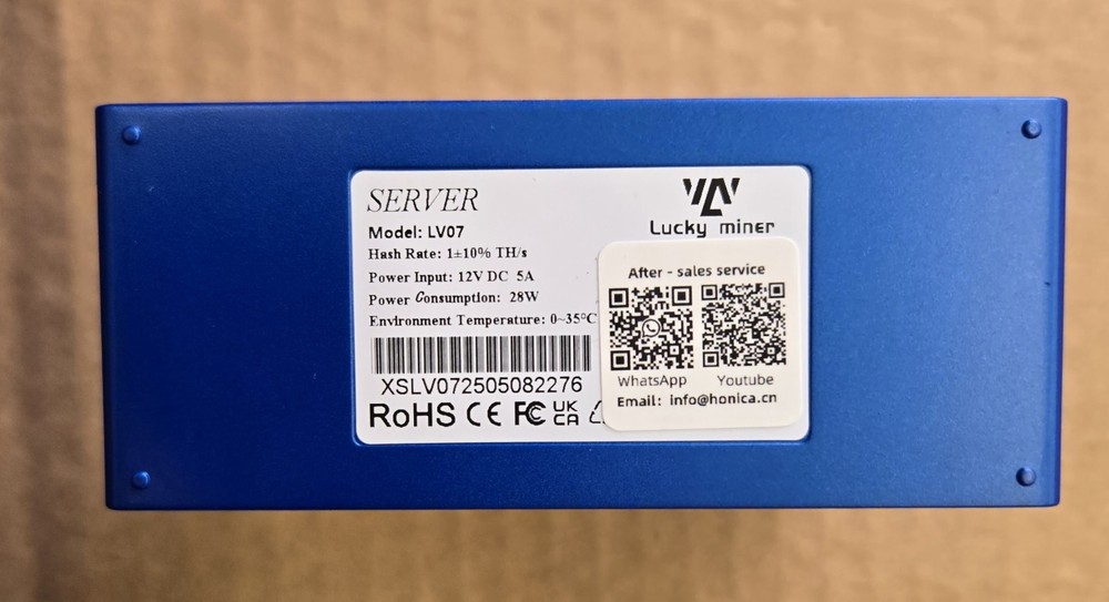 Mining Lucky Miner LV07 Bitcoin BTC Miner SHA-256