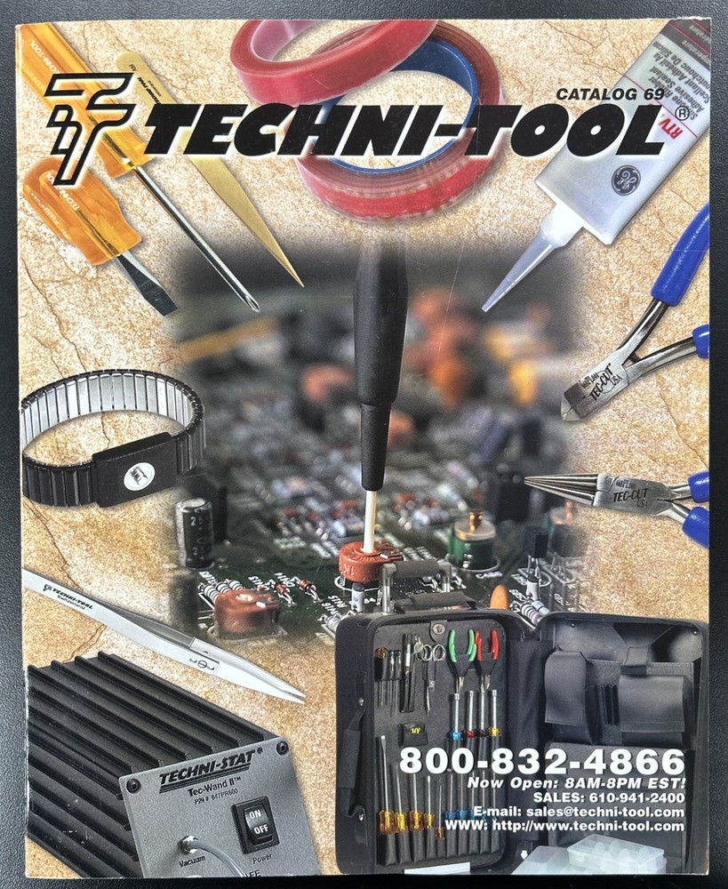 Techni-Tool Catalog, Tool Kits, Weller, CAT, Test Instruments, Production