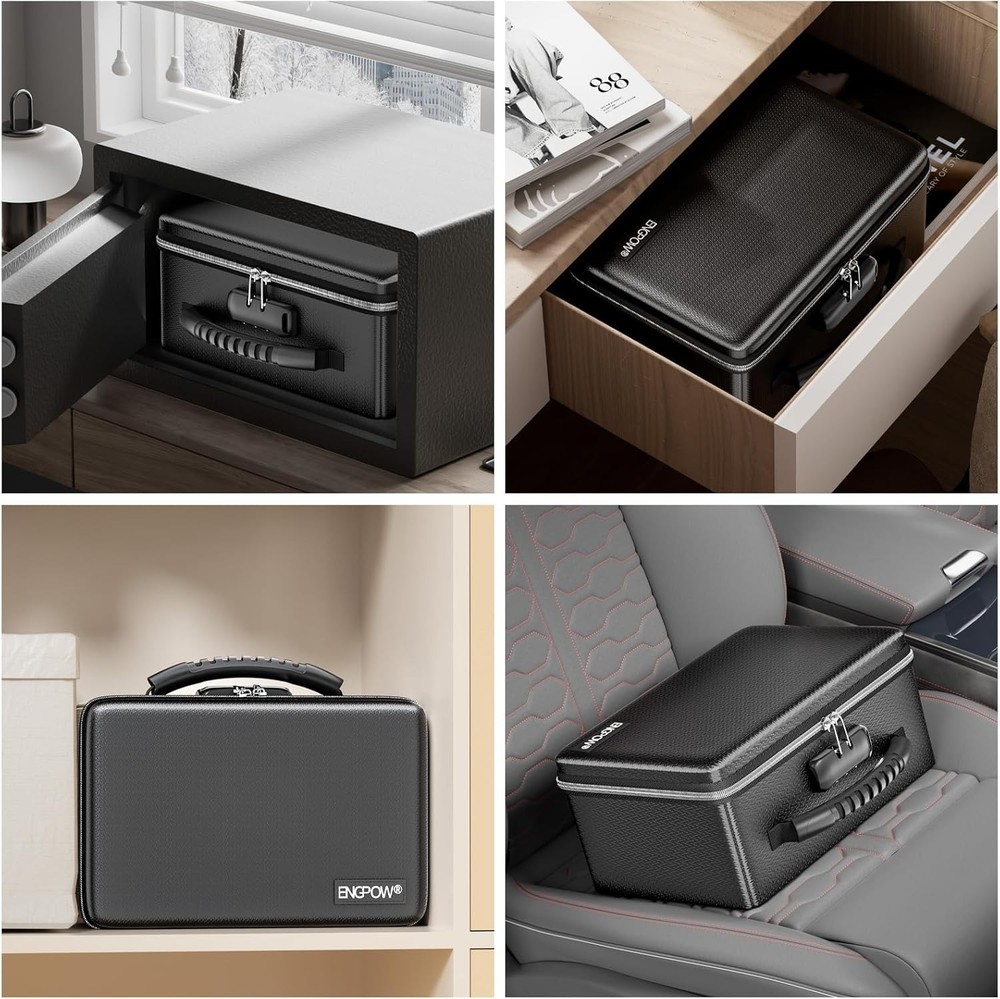 Advanced Fireproof Box for Documents & Valuables - Water-Resistant & Lightweight