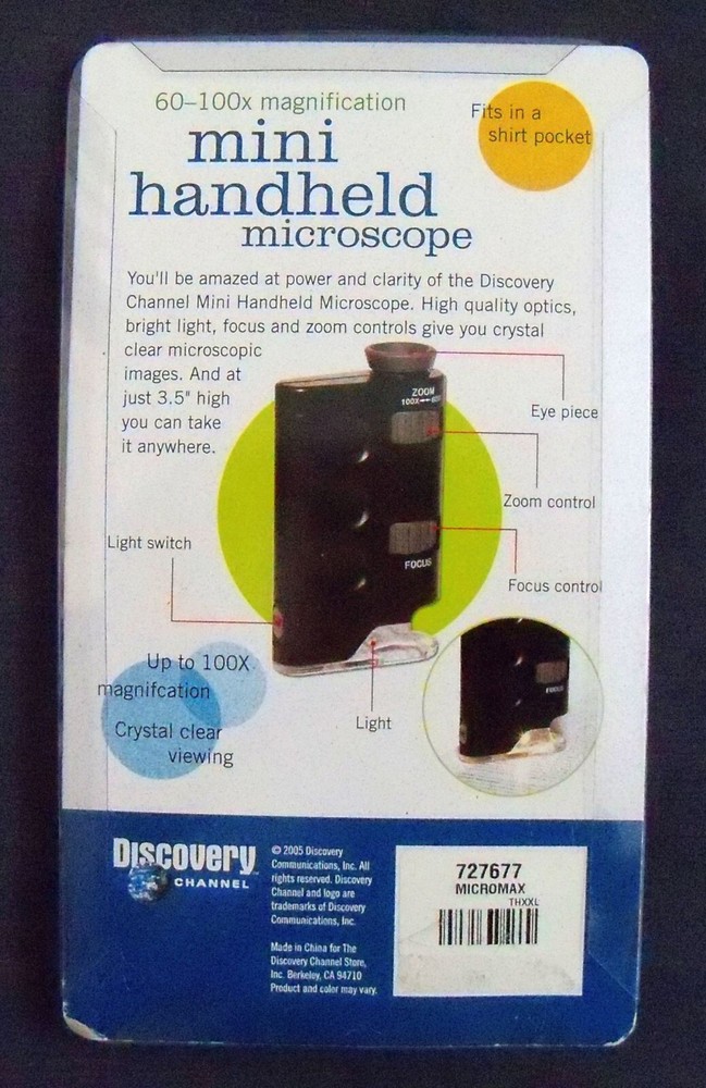 Discovery Channel Mini Handheld Microscope