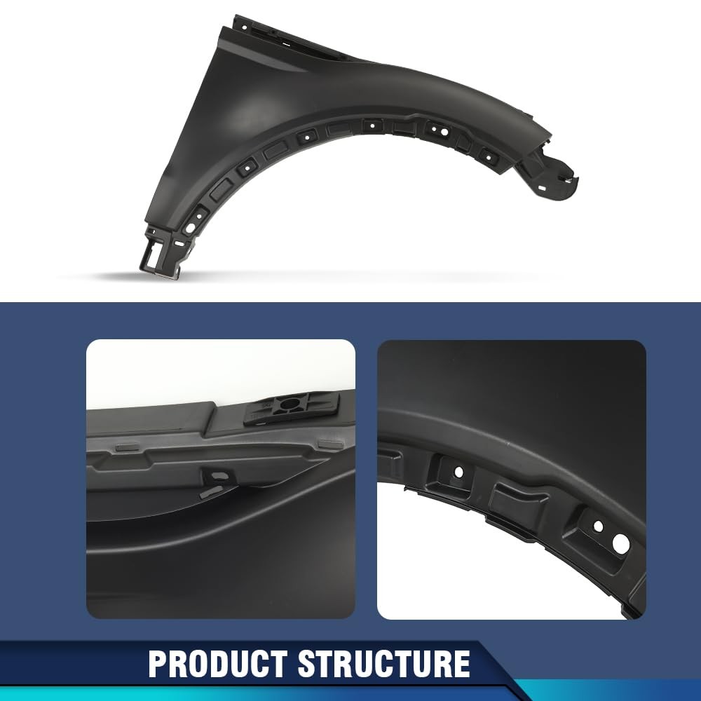 Front Right Fender Panel for Evoque 2012-2018 LR027589 Black