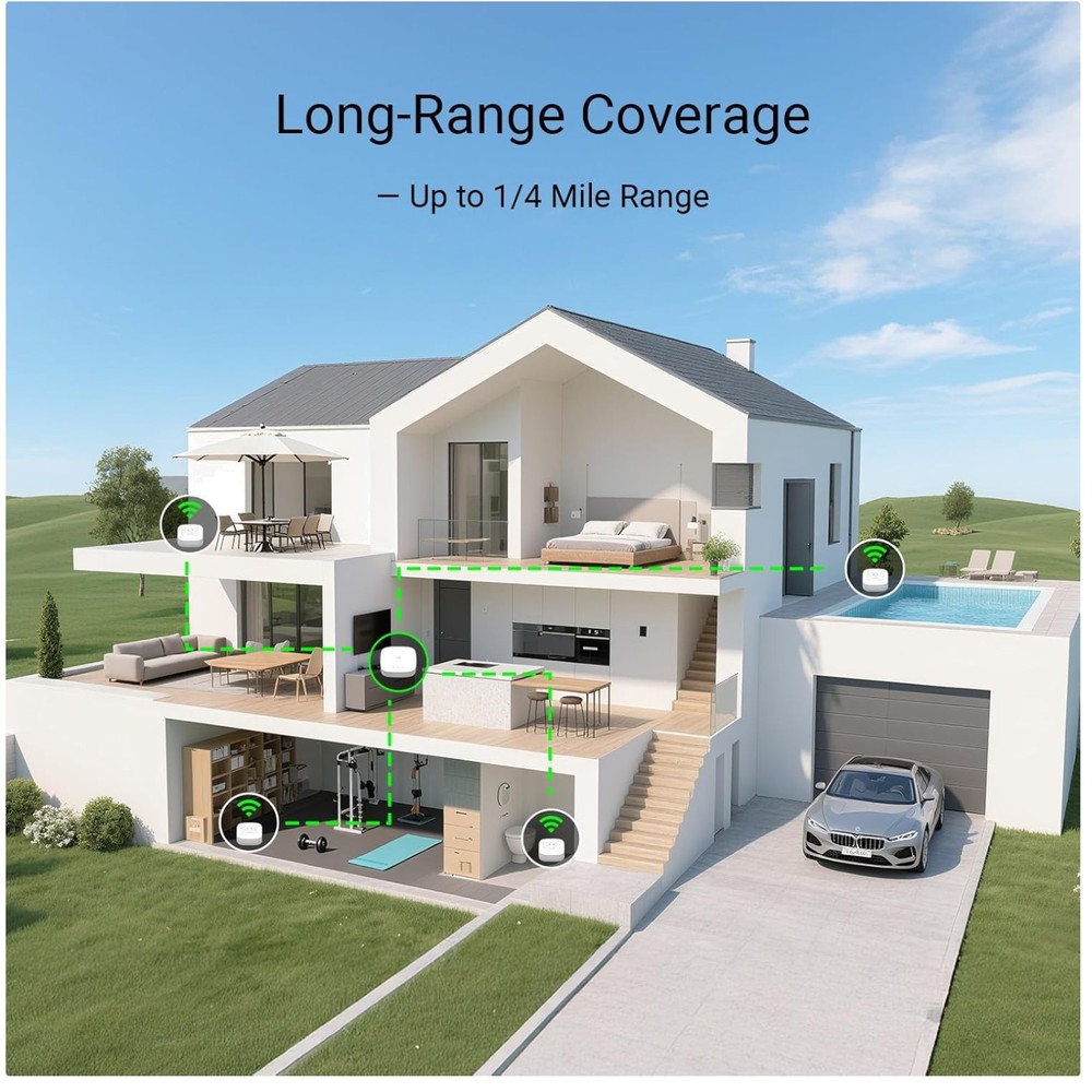 Wireless Water Leak Detection System, Hub Included