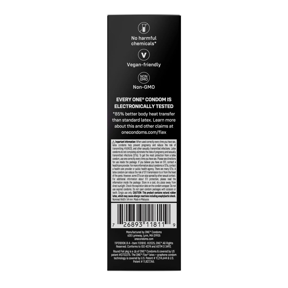 ONE® Flex™ Condoms -Ultra-Thin, Flexible, Strong, 10-Count