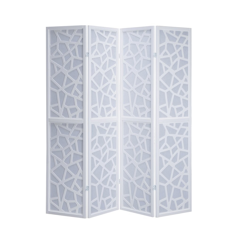 Giyano White 4 Panel Screen Room Divider
