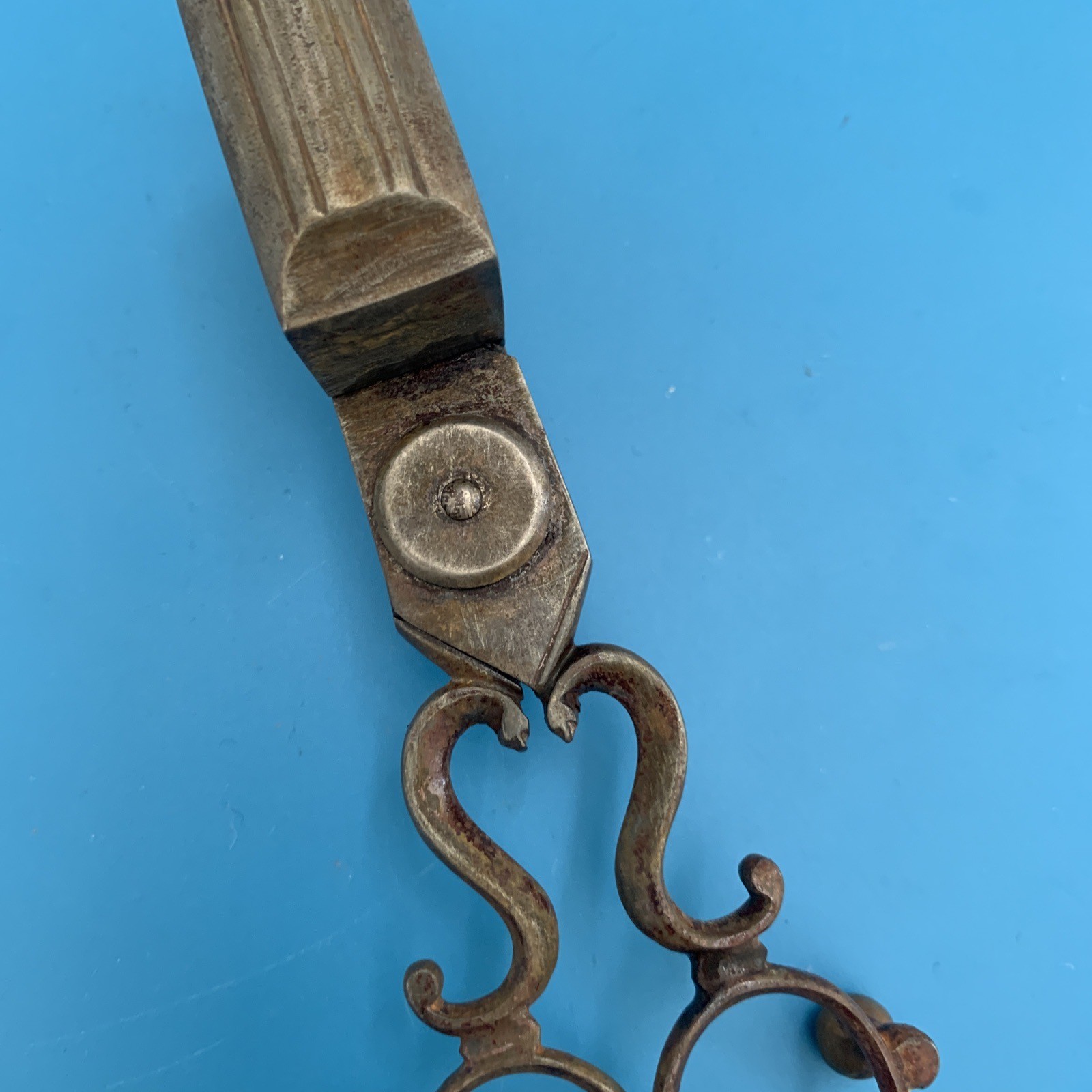 Antique 19th Century Victorian English Candle Snuffer Wick Cutter Scissors ~7”