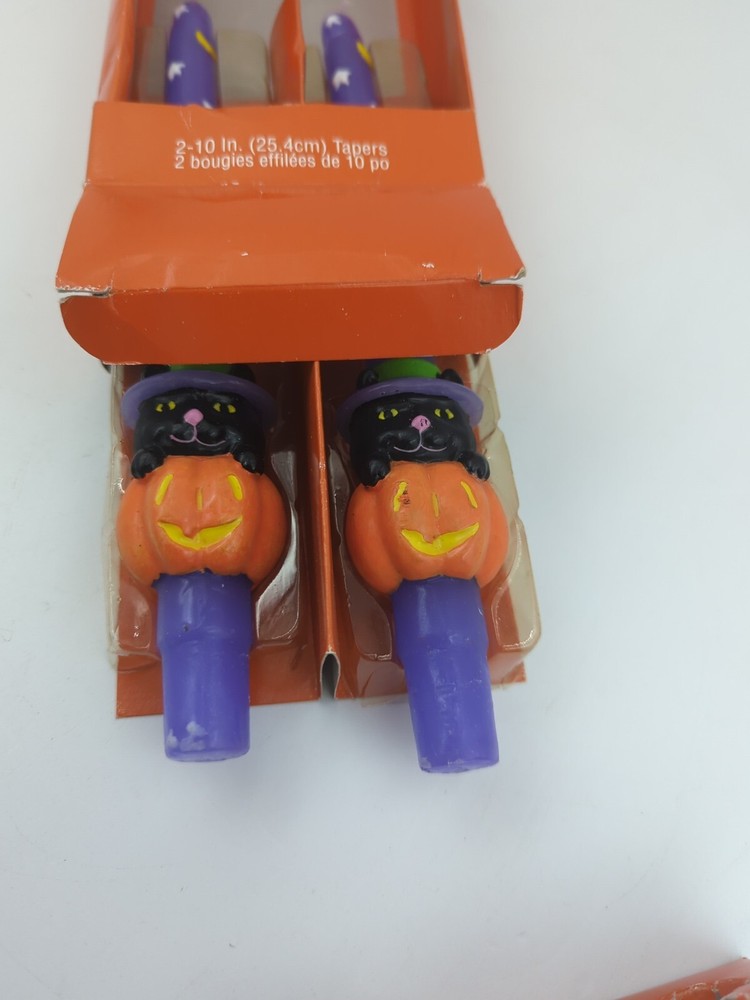 Halloween Cat Pumpkin Witch Hat Candles Only