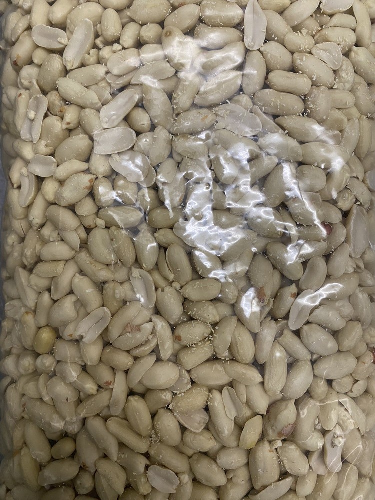 5 LB Bag Raw Blanched Peanut Kernels ~ Unsalted /Unroasted.