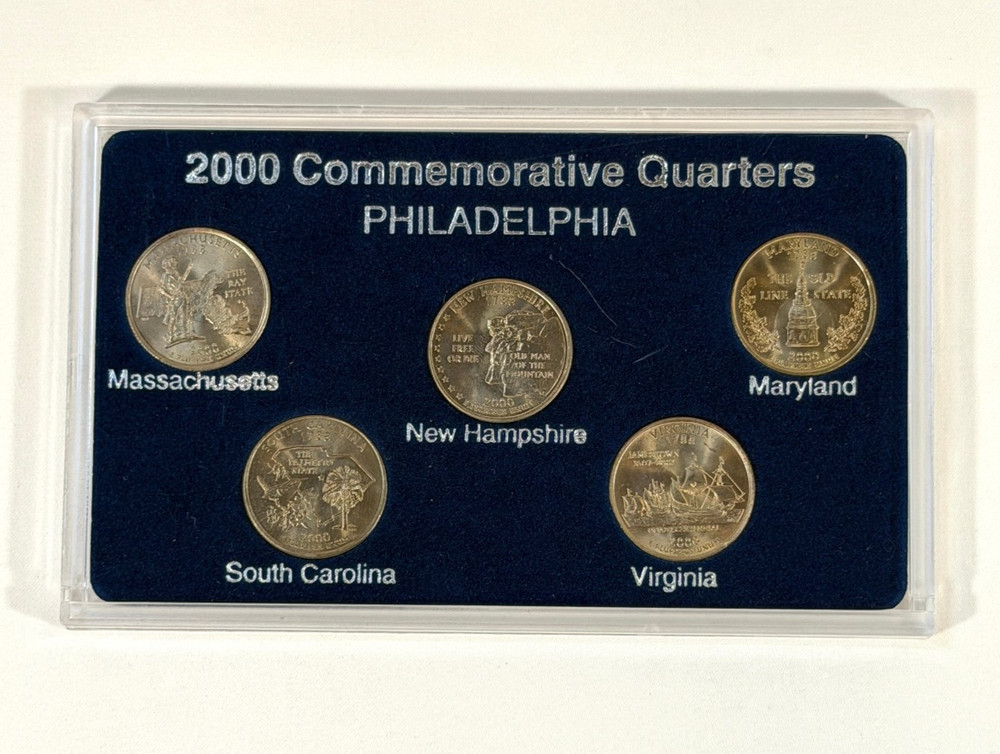 2001 Commemorative Quarters Set Philadelphia Millenium Edition w/ Box & Insert
