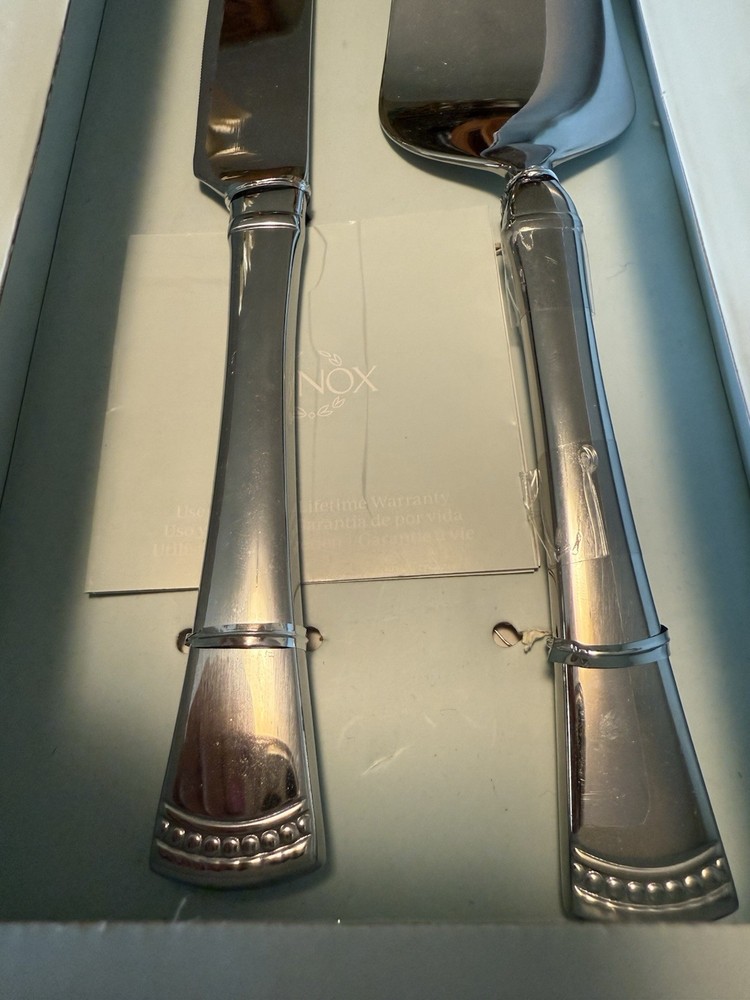 Lenox PORTOLA 2 Piece Dessert Set Cake Knife & Server Set