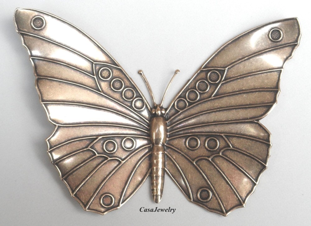 #5004RS LARGE ANTIQUED GOLD BUTTERFLY COMPONENT - 1 PC