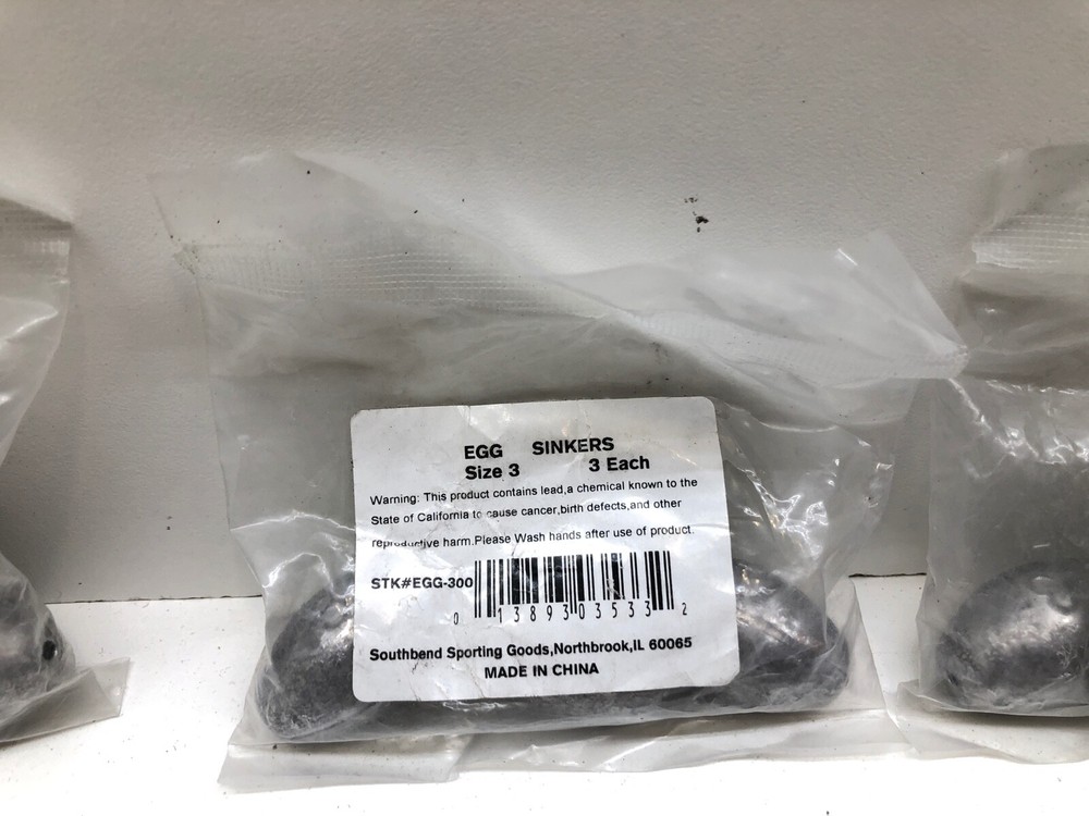7 - South Bend Egg Sinkers EGG-300 Size 3 3 Pack