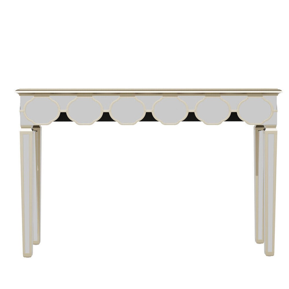 Mirrored Console Table Narrow Silver Entryway Sofa Table for Home Office Storage