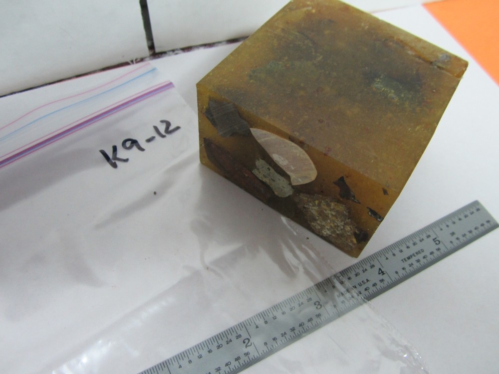 BLOCK ROCK SPECIMEN MICROSCOPE SLIDE OPTICS #K9-12