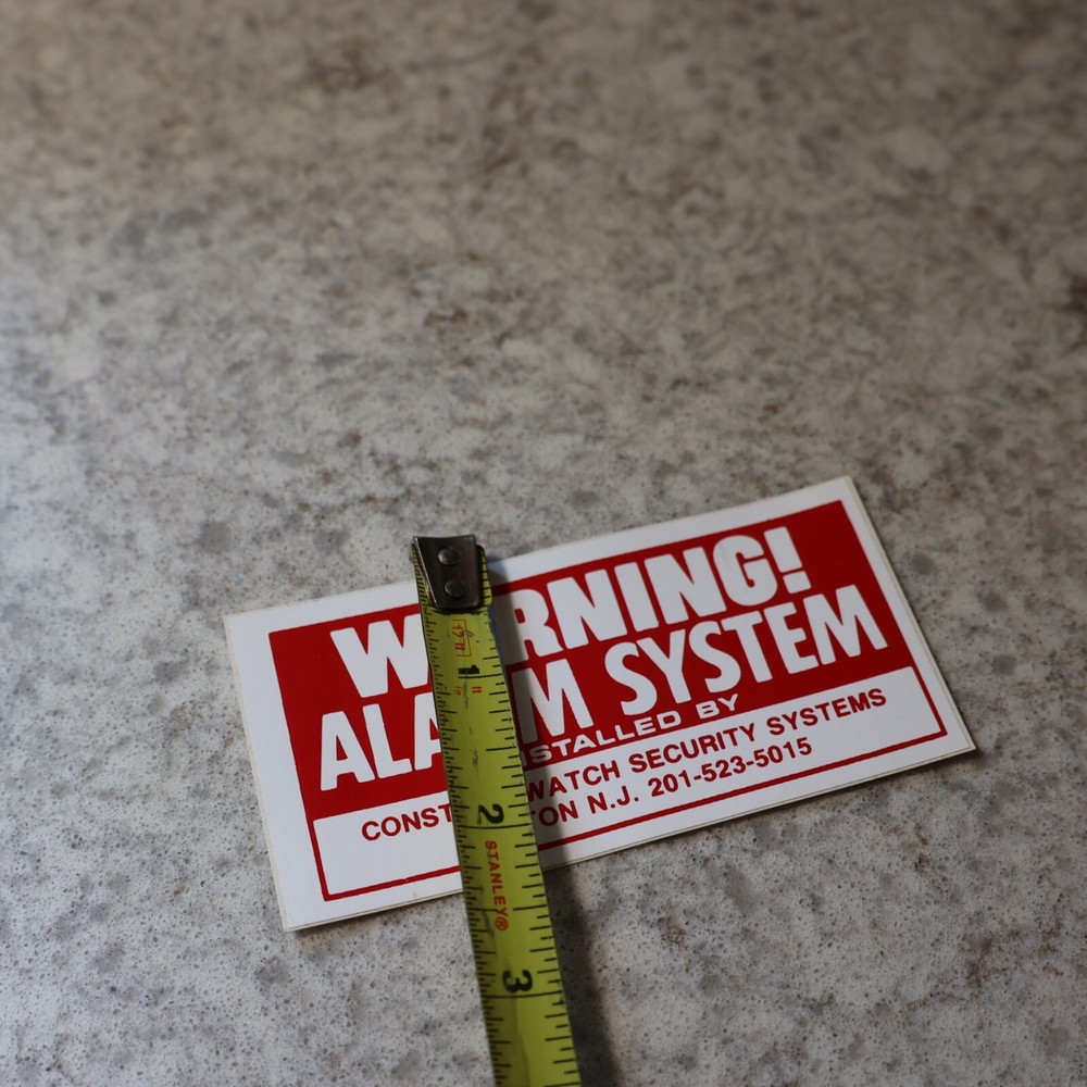 WARNING Alarm System Installed By Constant Watch Security Systems Sticker