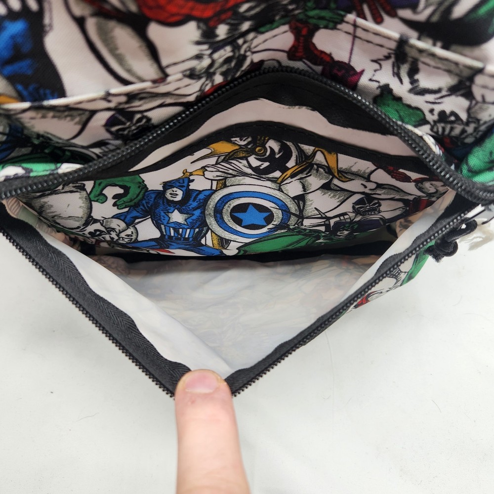 Marvel Comics Superheroes Allover Print Backpack Spider Man Hulk Thor Iron Man