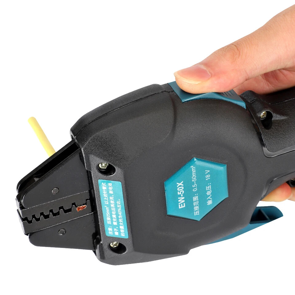Lightweight Electrical Cordless Wire Crimper Battery Powered Cold Crimping Tool