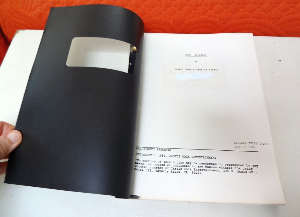 City Slickers ORIGINAL Movie Script 1990 Billy Crystal Daniel Stern