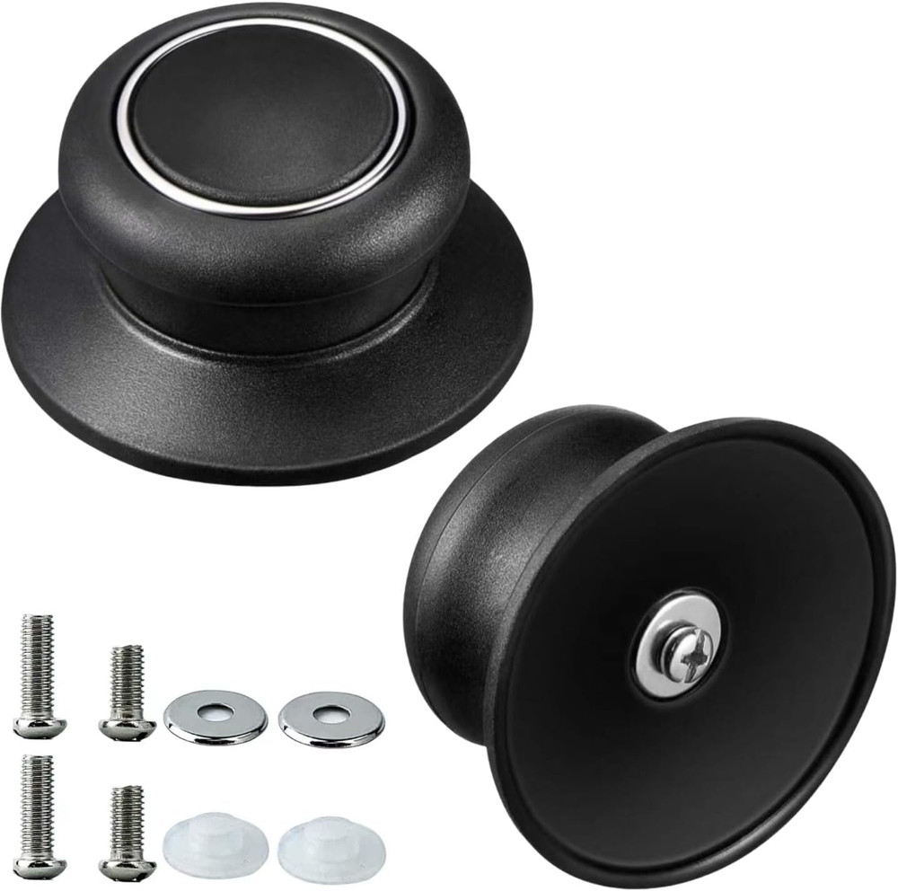 2Pcs Pot Lid Knobs, Kitchen Bakelite Pot Lid Handle, Universal Pot Lid Top Repla