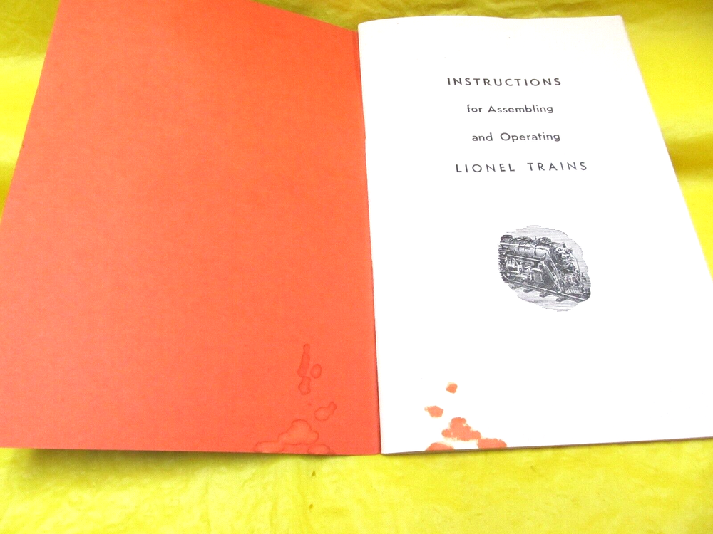 Lionel Original Postwar 1946 Instructions for Assembling and Operating