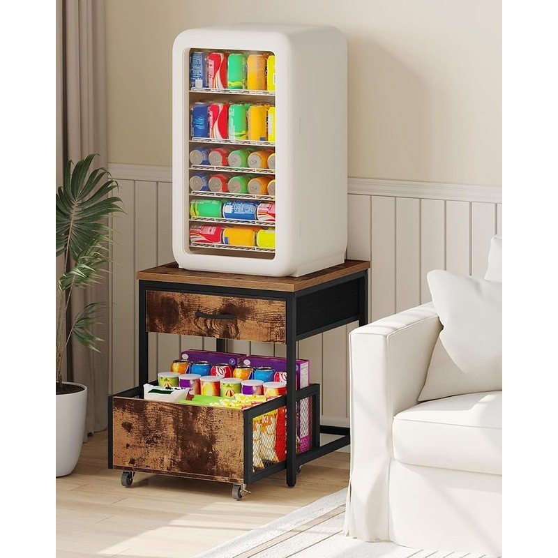 Mini Fridge Stand Storage Table Compact Beverage Organizer Easy Assembly New