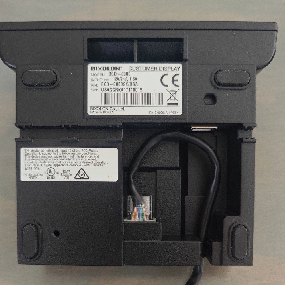 Bixolon BCD-3000 Peripheral POS Customer Display 2x20