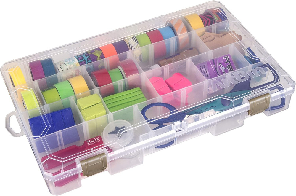 Large Solutions Box Clear Art & Craft Organizer with Dividers - Plastic Storage