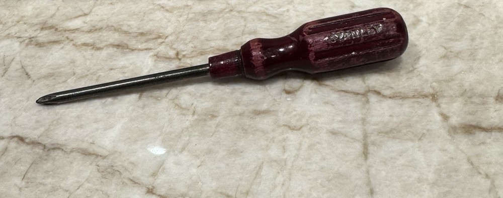 Vintage Stanley Wood Handle Phillips Screwdriver