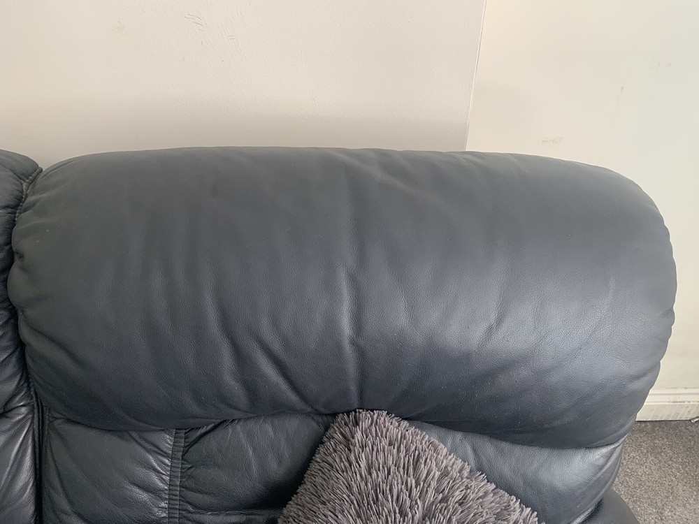 Black Leather Recliner Sofa