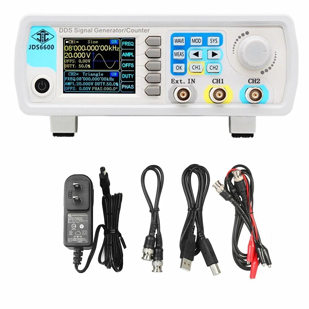JDS6600 30MHz DDS Function Signal Generator CNC Arbitrary Waveform Pulse Wave
