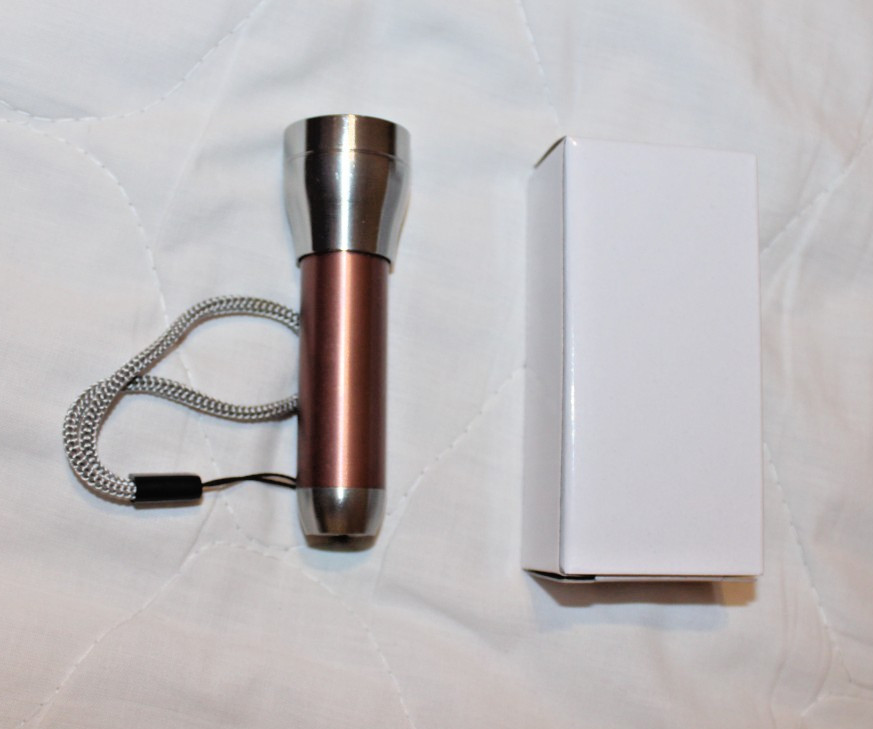 Ultra Bright Mini LED Camping Flashlight Torch Bronze Colour