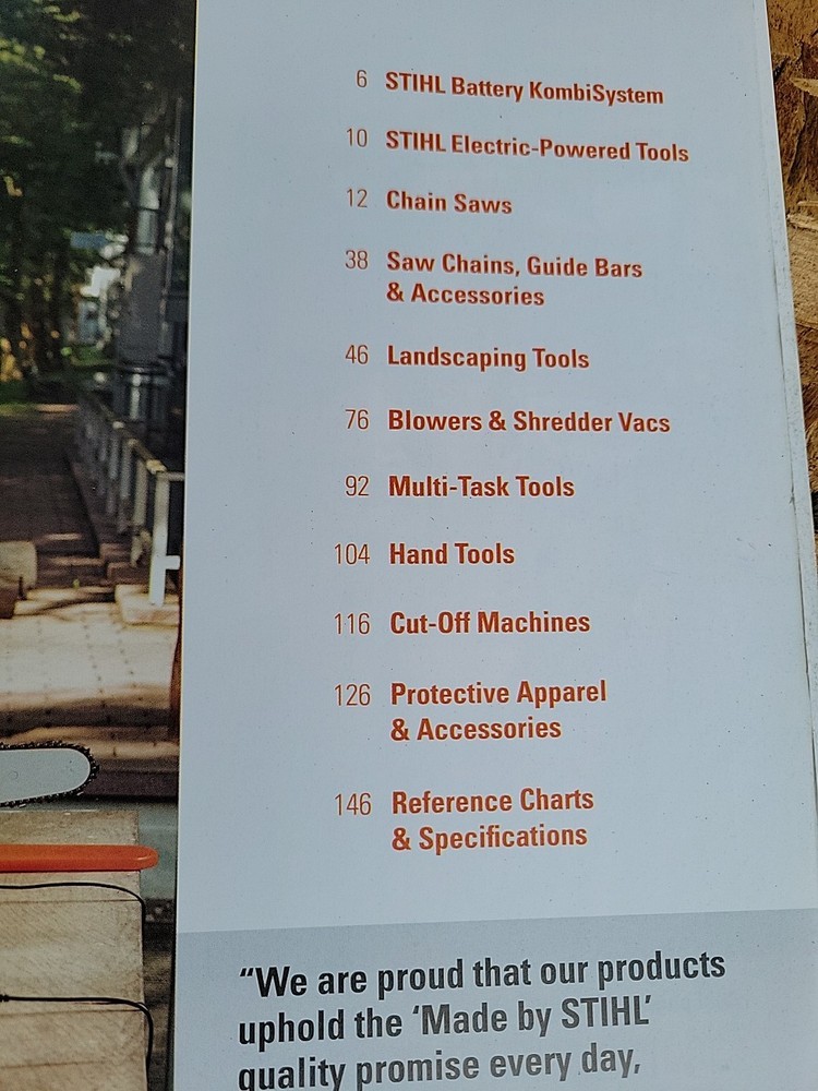 Stihl Catalog 2015 English. Power Tools & Accessories