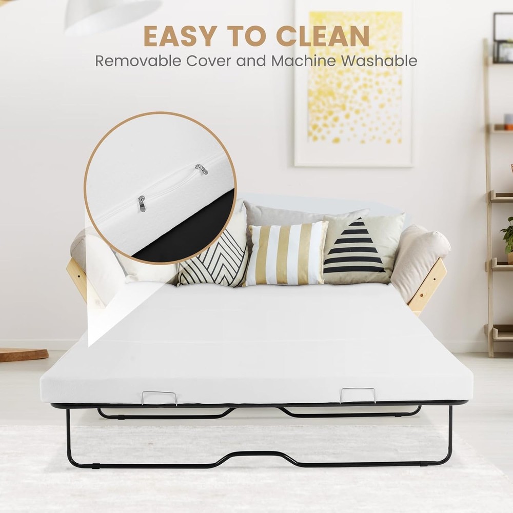 SUNYRISY Pull Out Couch for Sleeper Couch Beds Guest Foldable Sofa Bed Mattress