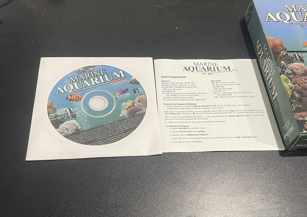 Software PC Marine Aquarium 2005 version 2.5 Box