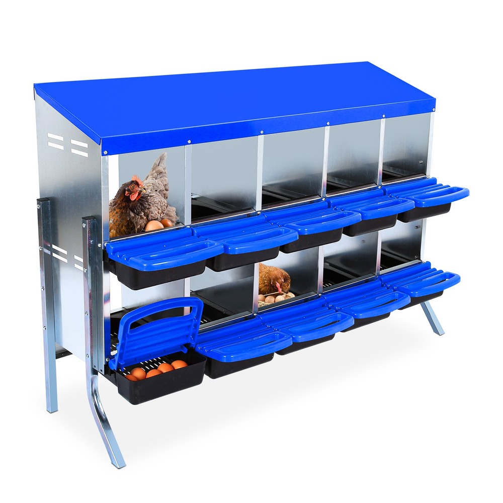 Chicken Nesting Box 10 Compartment Nesting Box Metal Nesting Boxes for Chicken