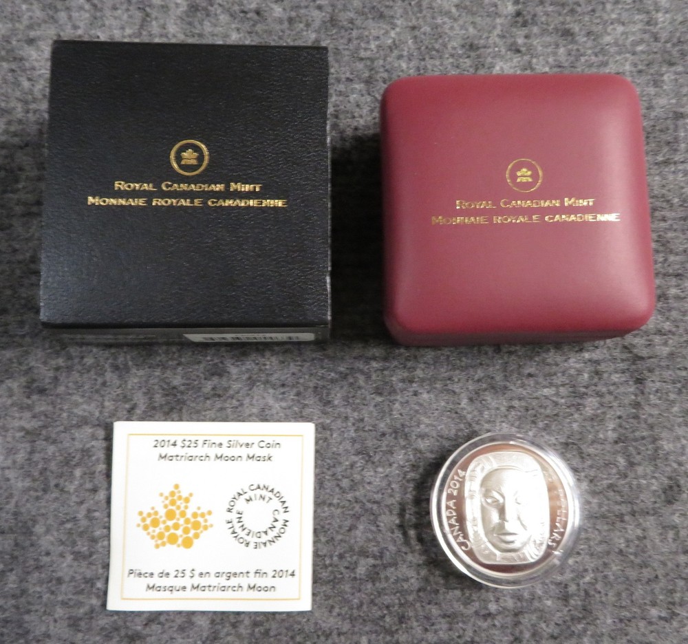 2014 Canada $25 Silver Proof Coin - Matriarch Moon Mask