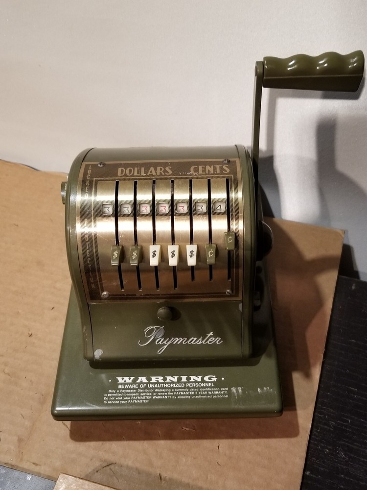 PayMaster S-1000 Series Check Writer Old School Pricer Chicago - Working