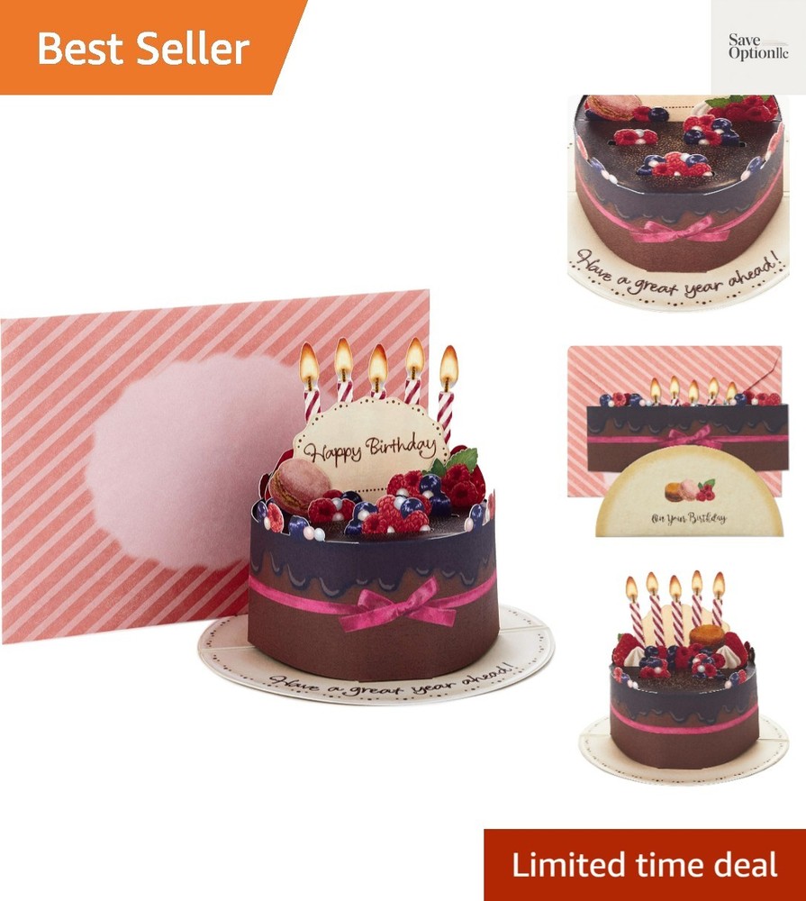 Pop Up Birthday Card Chocolate Cake