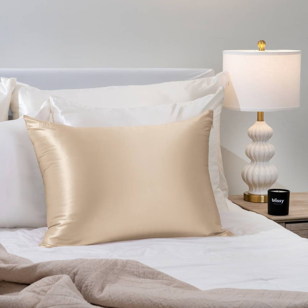 Blissy King 600 Thread Count Silk Pillowcase Natural Beige