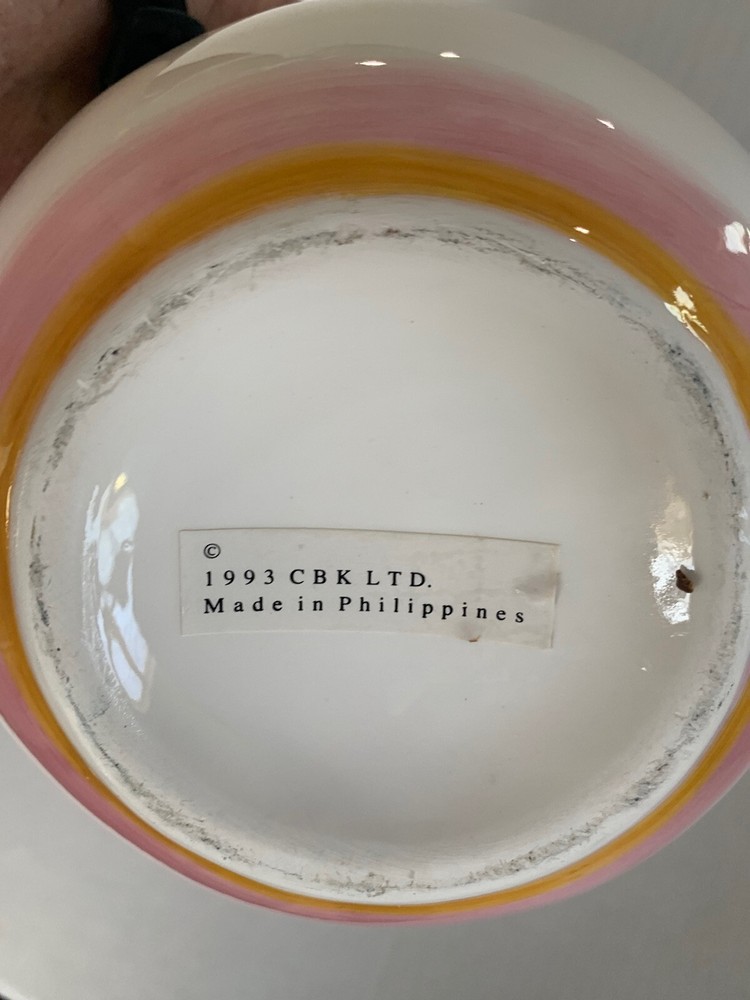 Vintage White & Pink Easter Pitcher Easter Decoration