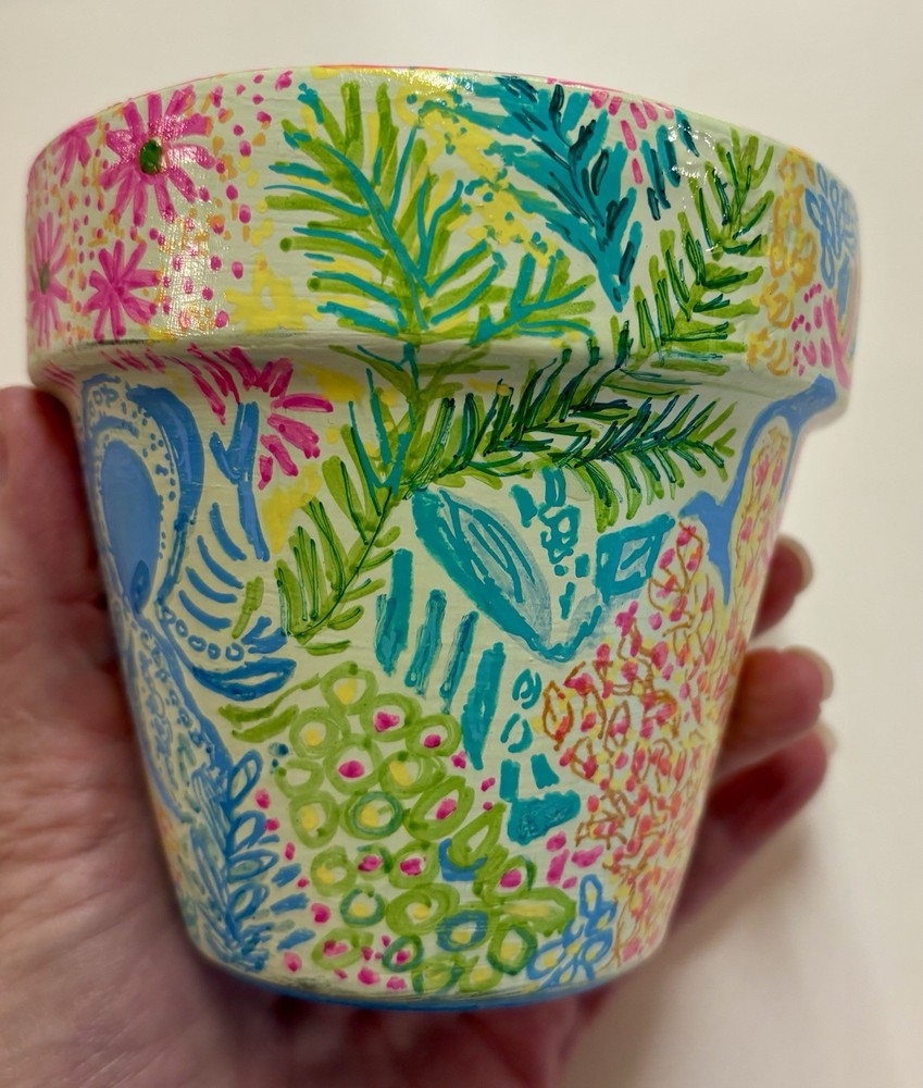 Hand Painted Flower Pot