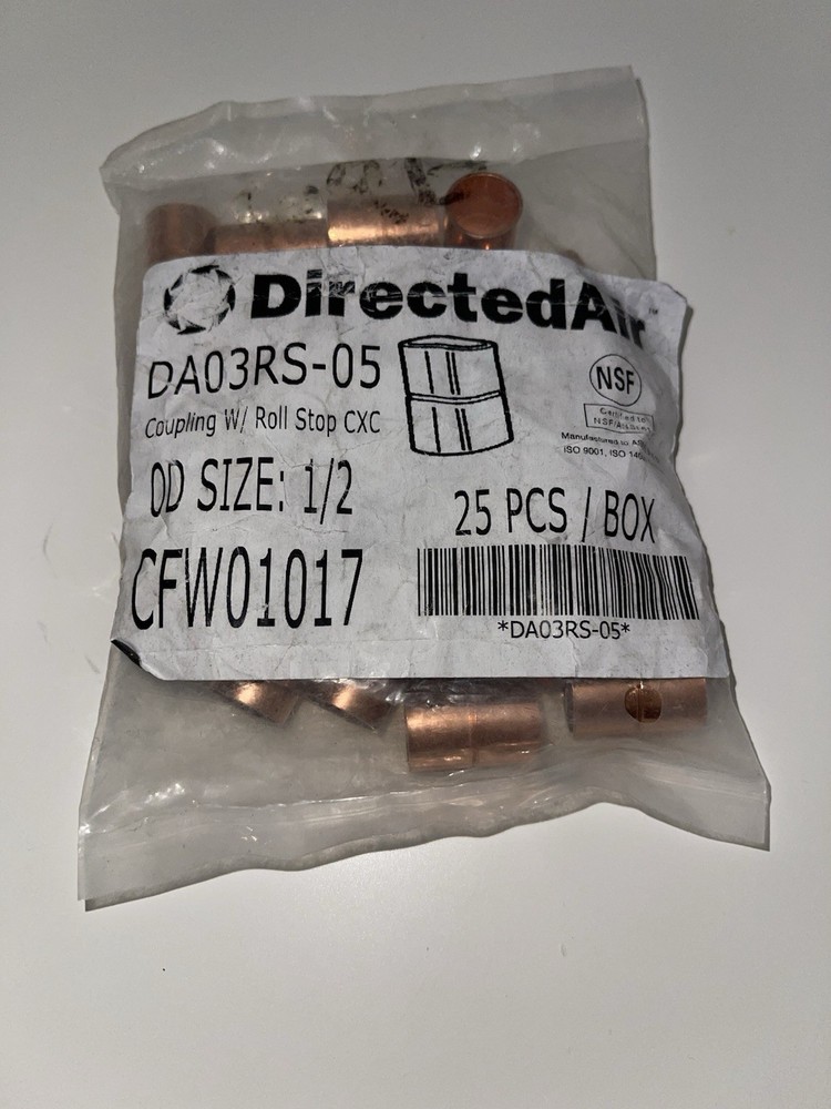 Directedair DA03RS-05 1/2od Copper Cplg