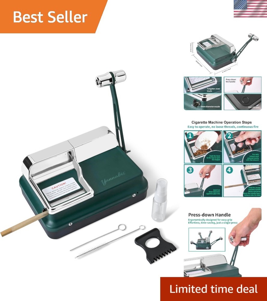 Cigarette Rolling Machine, Manual Cigarette Injector Machine for 8mm Diameter...