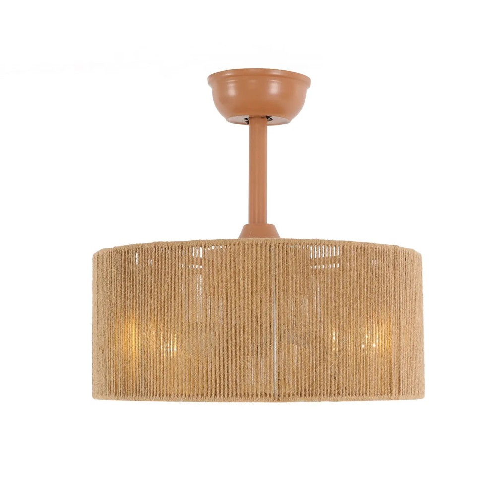 Caged HEMP Modern Ceiling Fan with LED Light & Remote Control Quite