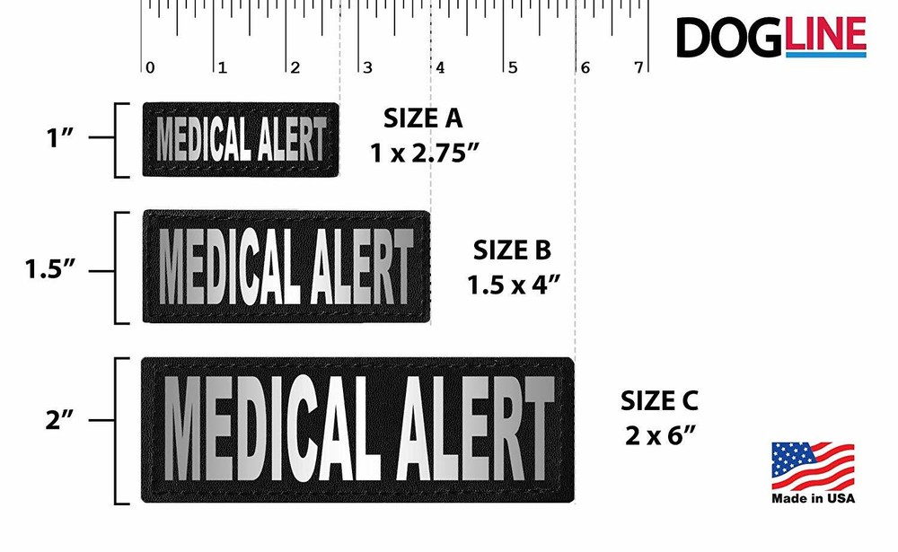 Medical Alert Patch Patch Reflective Extra Label Tag for Dog Harness