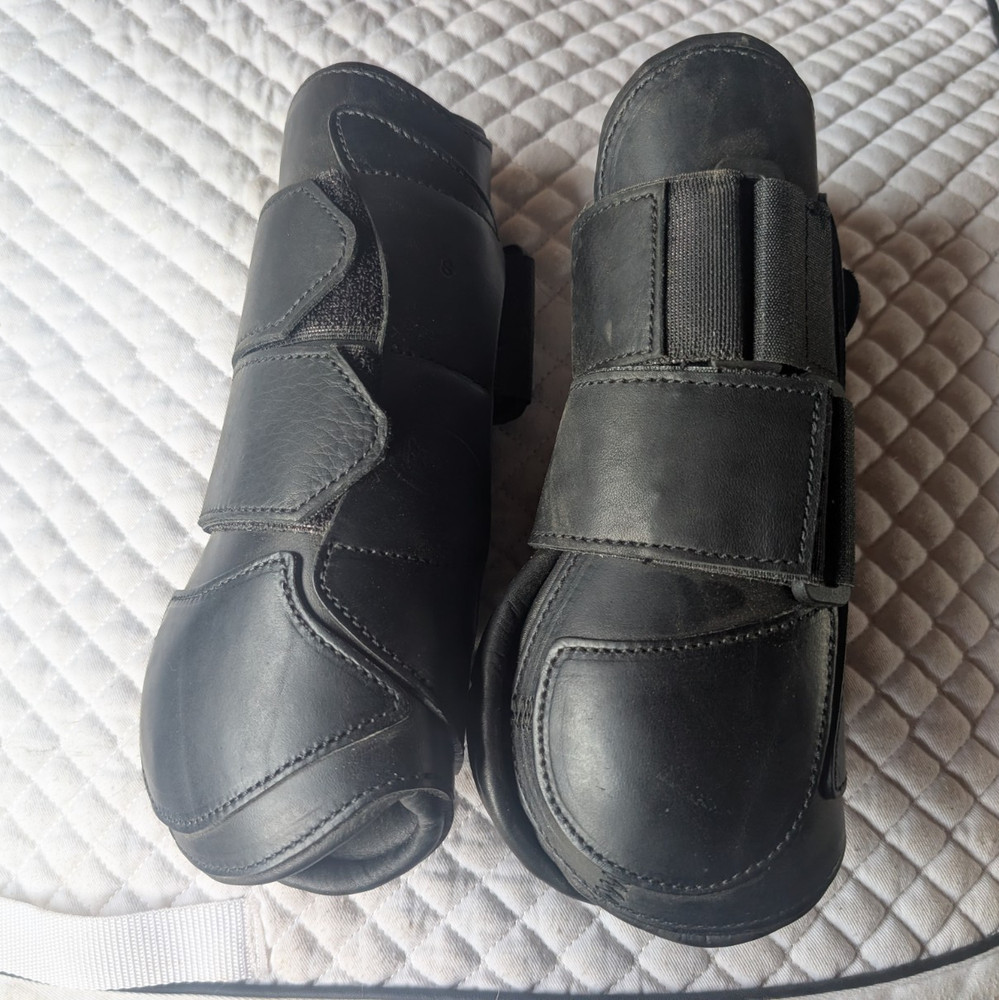 Prestige Leather Open Front Boots Small
