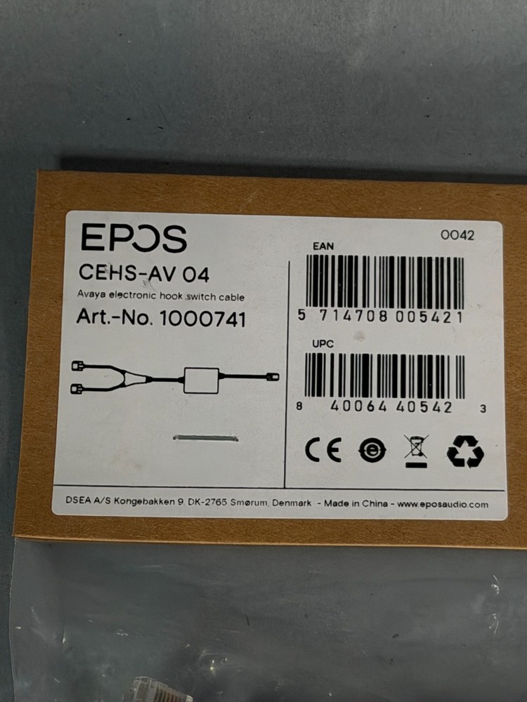 EPOS CEHS-AV 04 Avaya electronic hook switch cable # 1000741