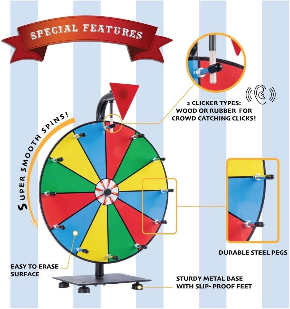 Versatile 5 Face Spin Wheel for Prizes