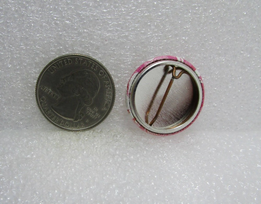 Pink Butterfly Button Pin