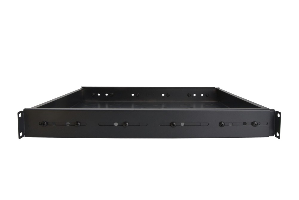 Fixed Server Rack Shelf 1U 19" 4 Post Mount Adjustable 16"-37" Extension Vented